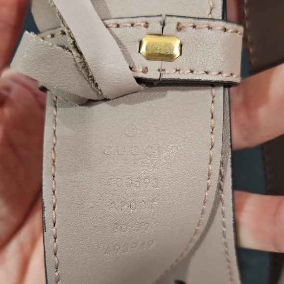Gucci Tan Belt with Gold GG Buckle Size 30-32 / 80cms - Picture 3 of 5